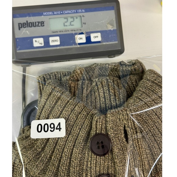 Polo Jeans Co Ralph Lauren Mens XXL Ribbed Mock Neck Button Sweater Olive Green - Picture 8 of 8